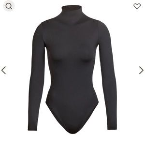 Skims Essential Mock Neck Long Sleeve Bodysuit